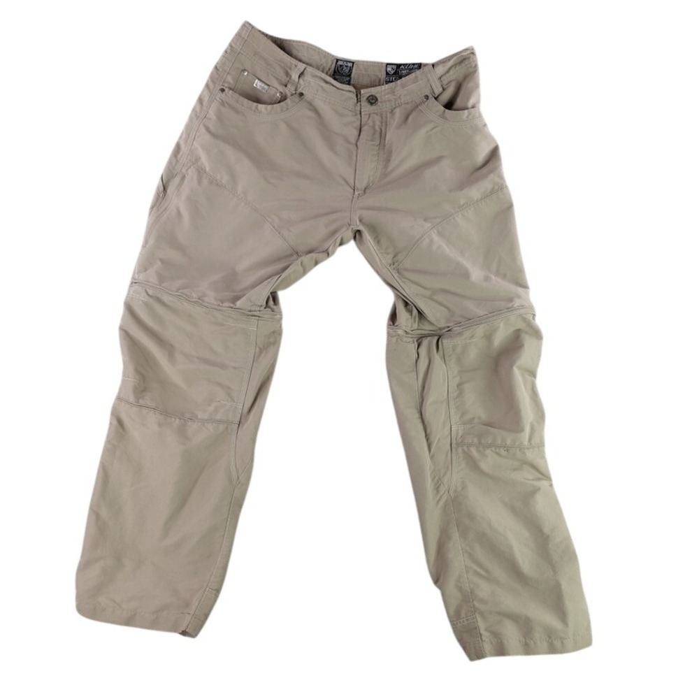 Kuhl Liberator Convertible Pants Mens 36x30 Khaki‎ Stealth Zip Off Hiking Cargo